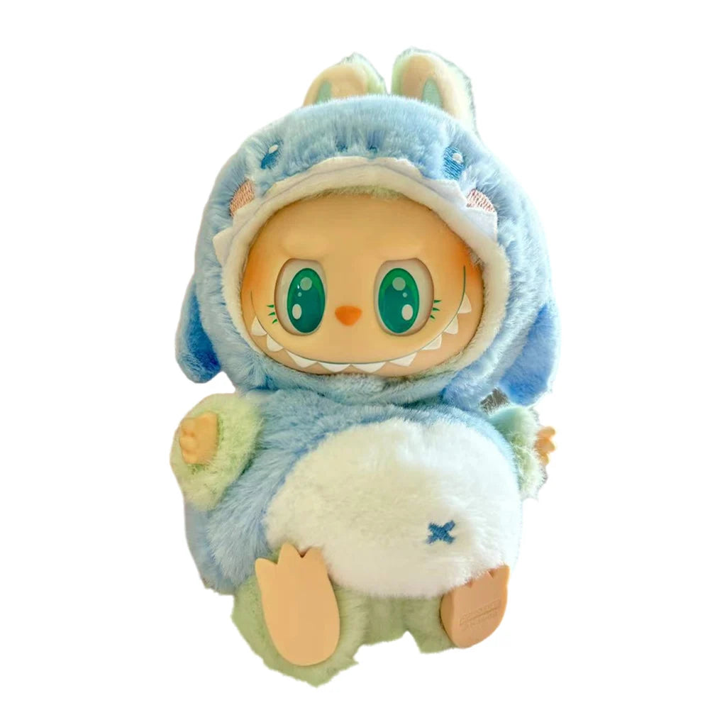 17cm Mini Plush Doll's Clothes Outfit Accessories for Korea Kpop Labubu Dolls Sit Party Overalls Clothing Gift （Only clothes）