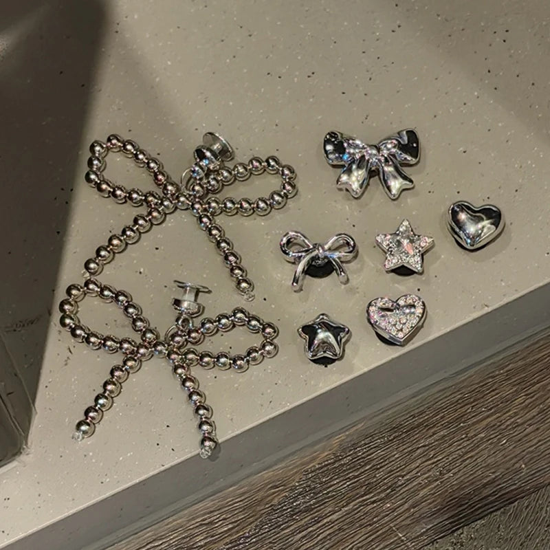 Pearl Bowknot Shoe Charms