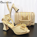 Open-Toe Rhinestone Pumps