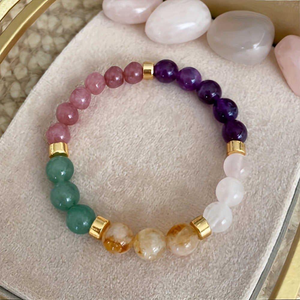 Universal Natural Stone Bracelet Citrine Dongling Stone Malachite Bracelet