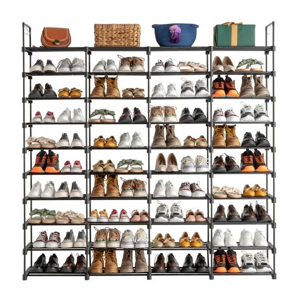 10 Tiers Shoe Rack Storage Organizer Shoe Shelf Organizer For Entryway Holds 80 Pairs Shoe Stackable Shoe Cabinet Shoe Rack